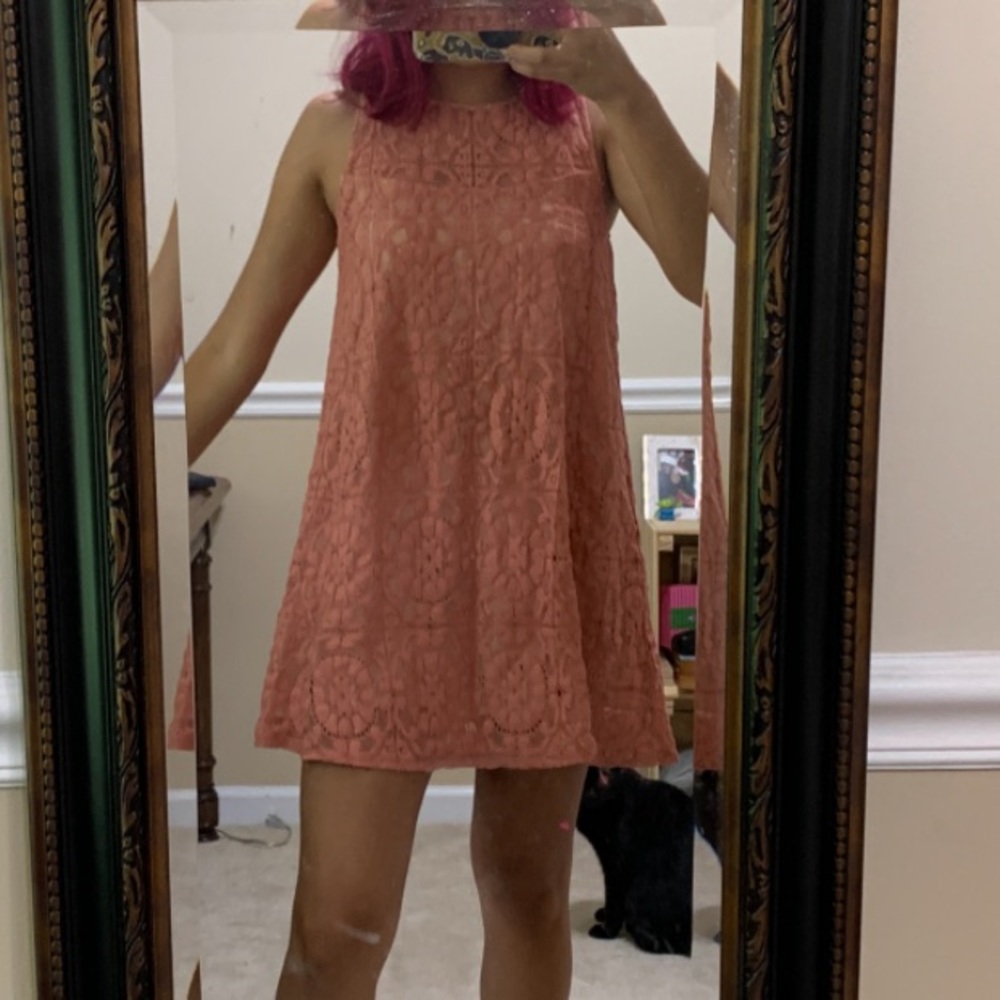 Free people peach shift dress